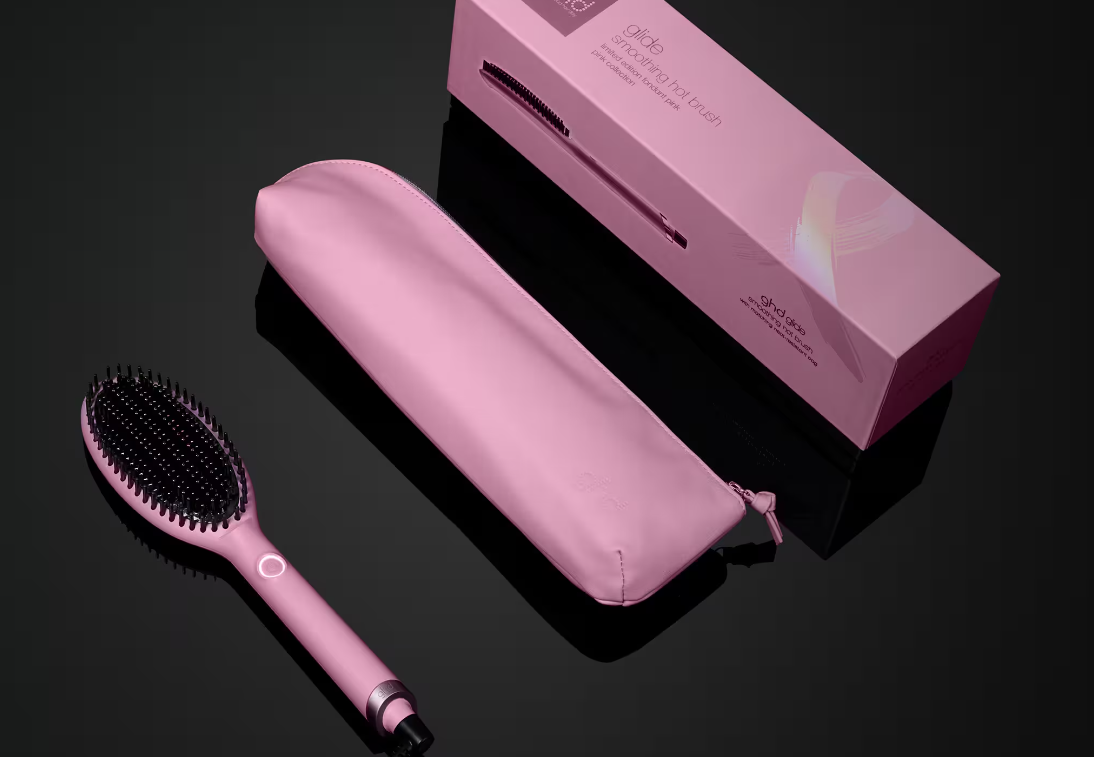 GHD Glide Hair Straightening Brush Fondant Pink